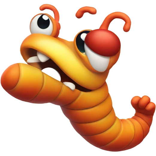 Worm twerking emoji