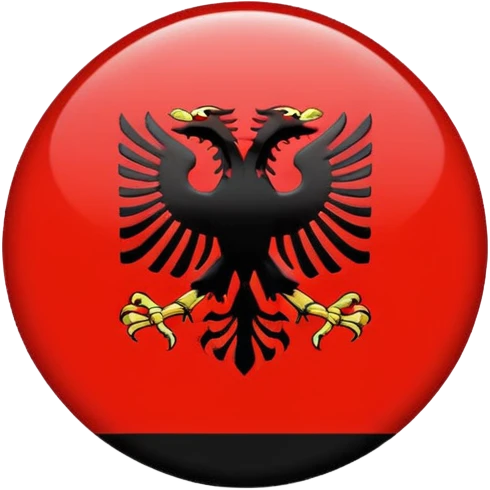 Make an albanian flag and put UÇK  on it with a circle  emoji