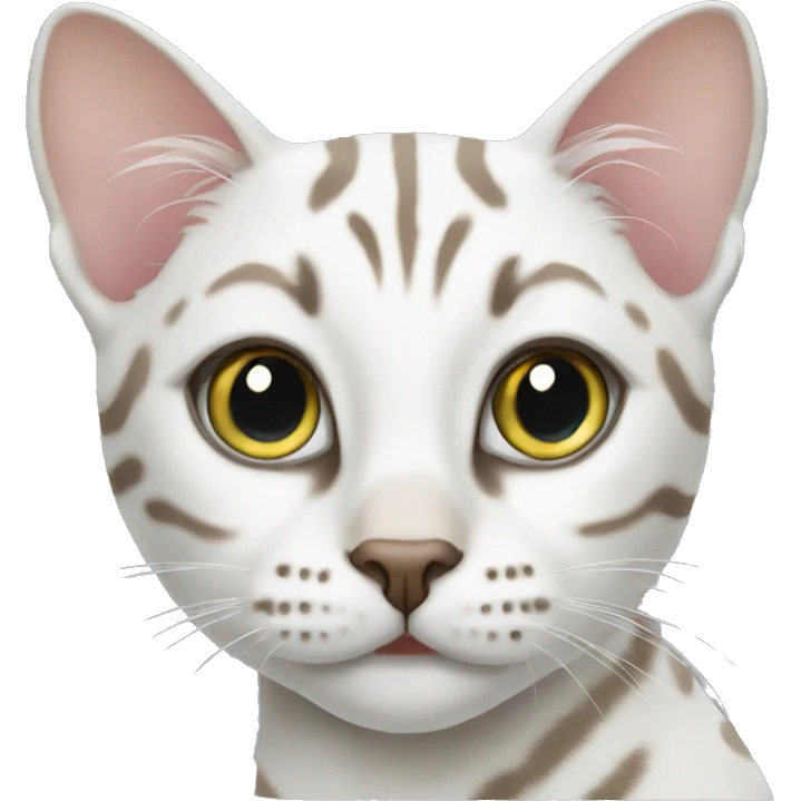 White bengal cat emoji