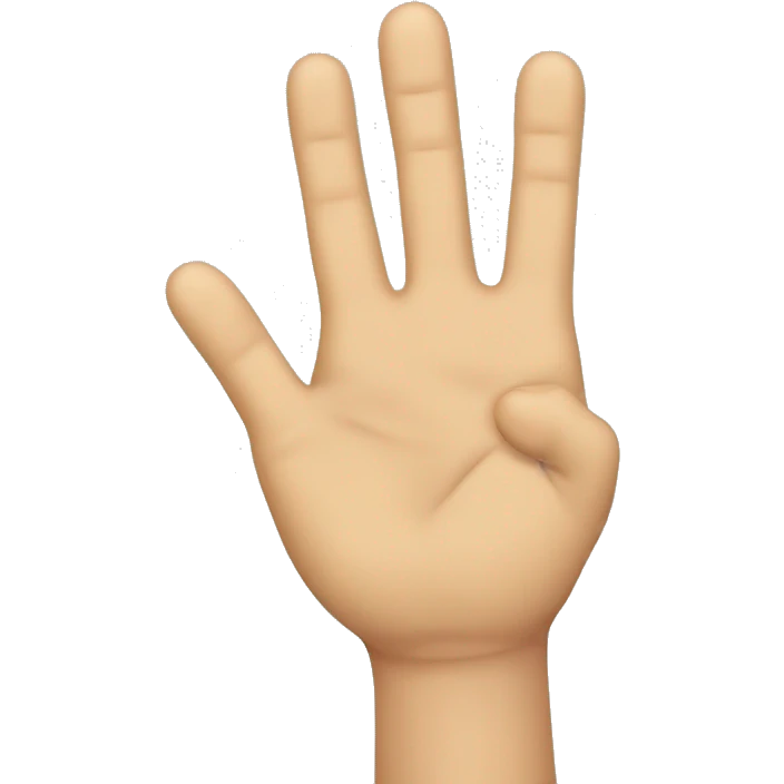 Hand with the middle and index fingers raised, and given with back of the hand towards the recipient emoji