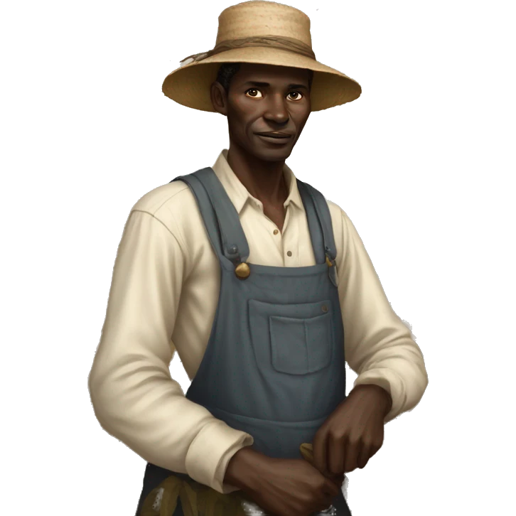 african farmer 1800s in cotton fields emoji