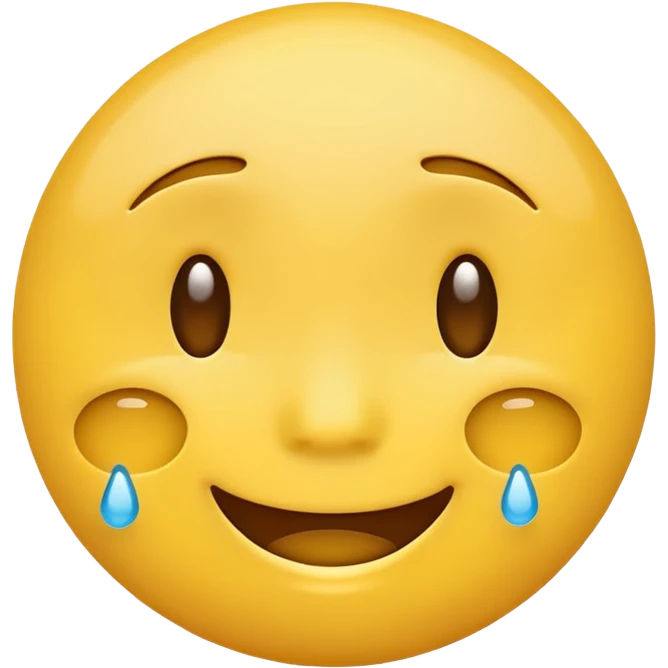Smiling emoji making a crying face emoji