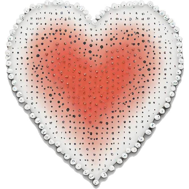 love heart made out of dots emoji