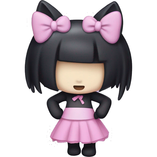 Kuromi character from hello kitty emoji