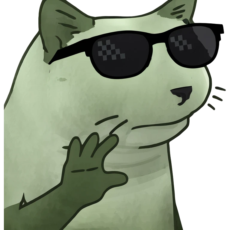 Cat with sunglasses emoji