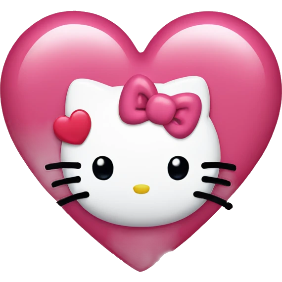 Hello kitty heart emoji