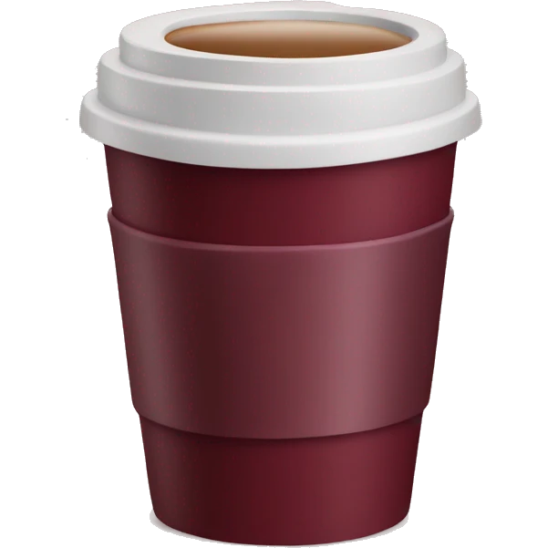 aesthetic burgundy TAKEAWAY coffee emoji