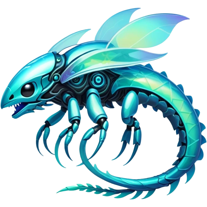 Futuristic complex iridescent aesthetic-scenery-Fakémon-creature emoji
