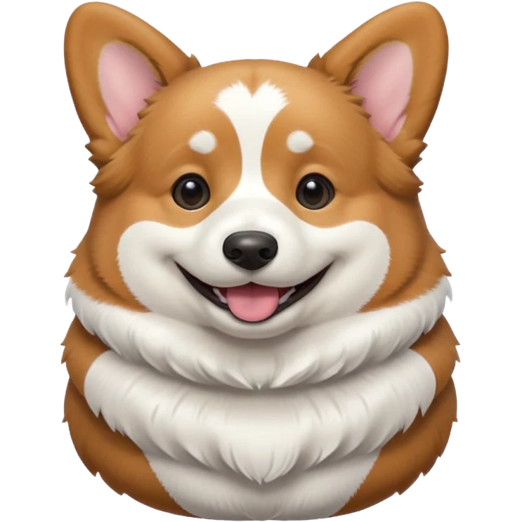 fat black and white corgi emoji