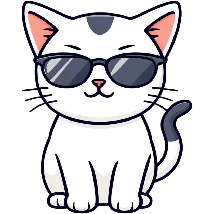 Cat with sunglasses emoji