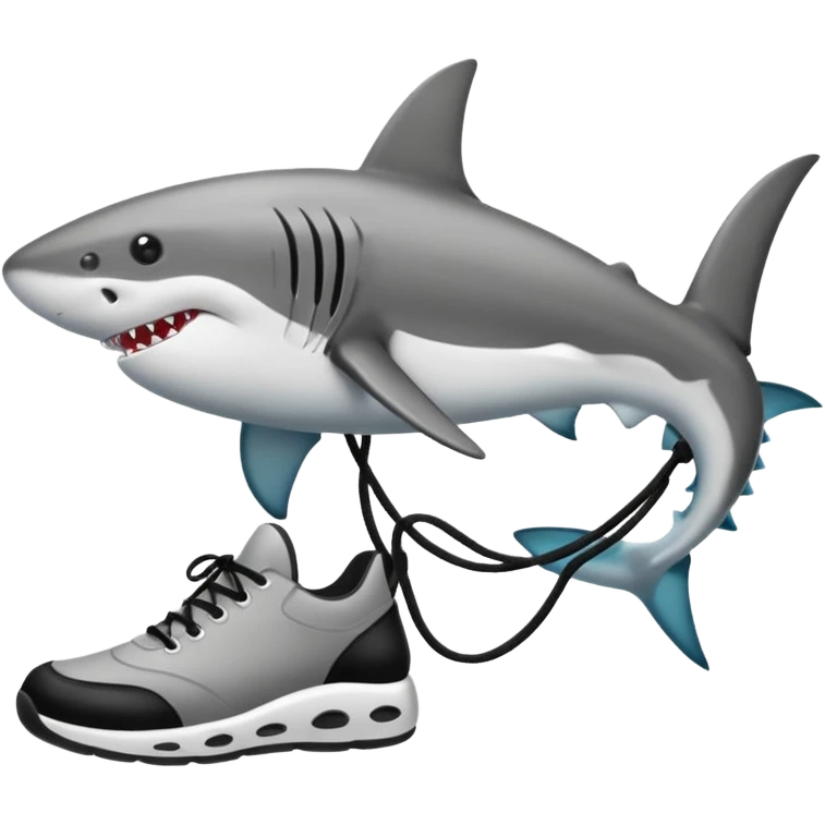 Tiburón con zapatos emoji