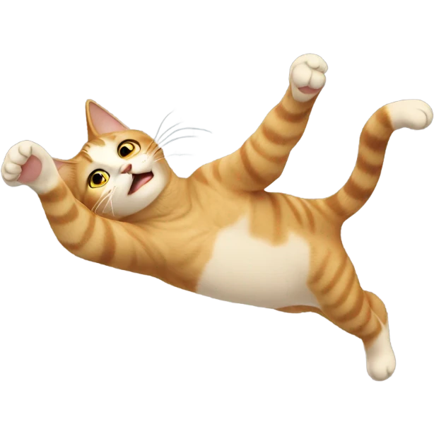 cat doing backflip emoji
