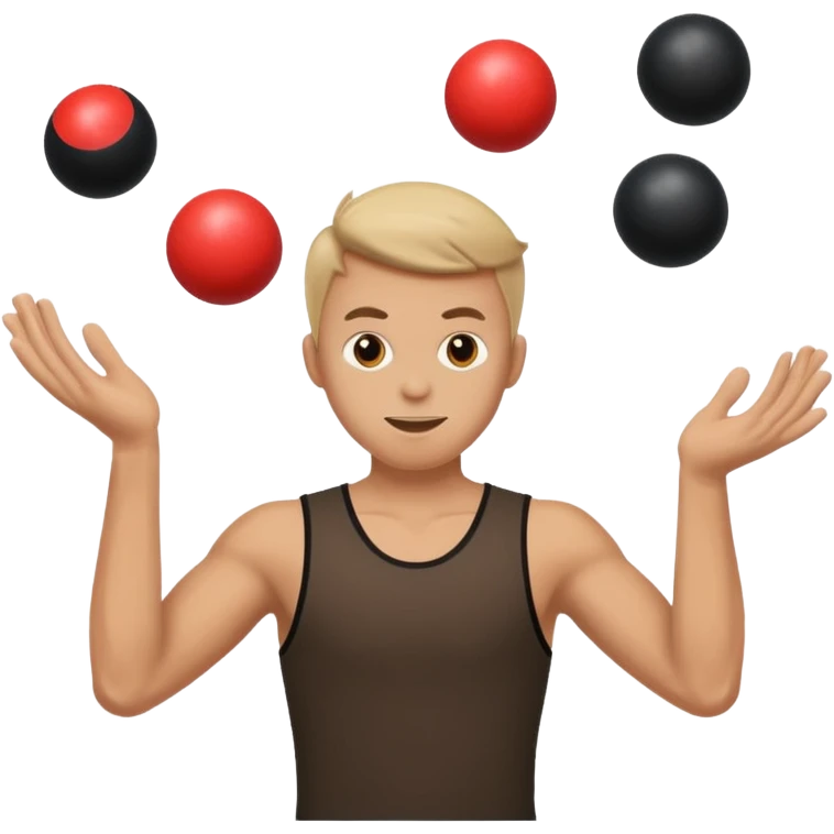 The juggler is tossing two bombs. emoji