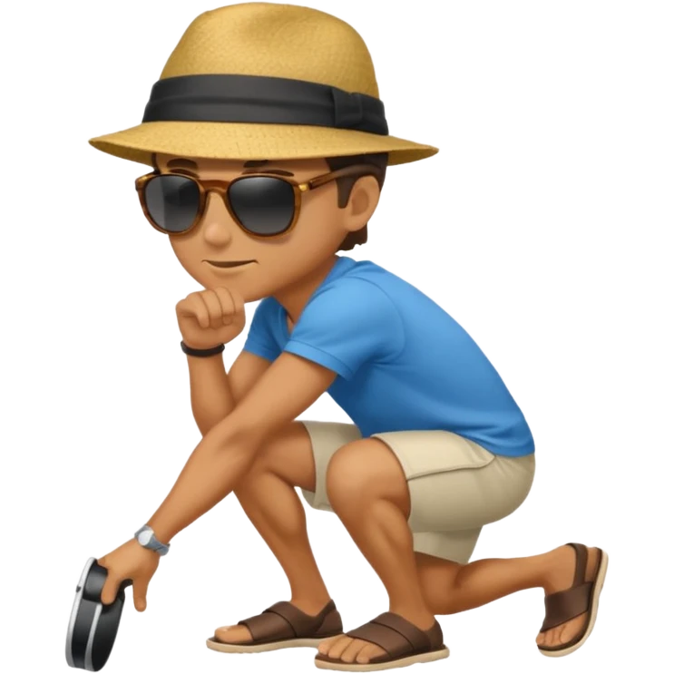 make a male bending over forward with his ass facing the viewer emoji