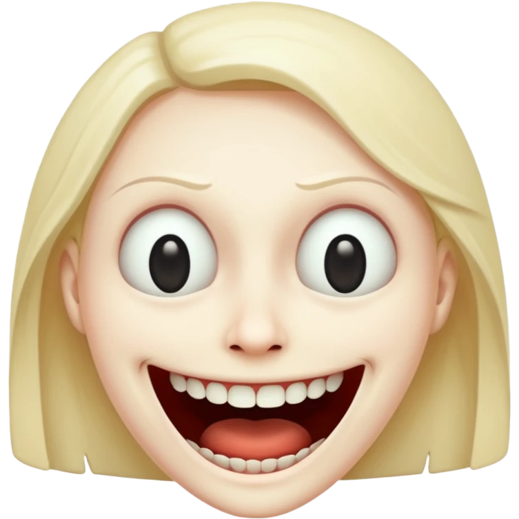 creepy long smile emoji