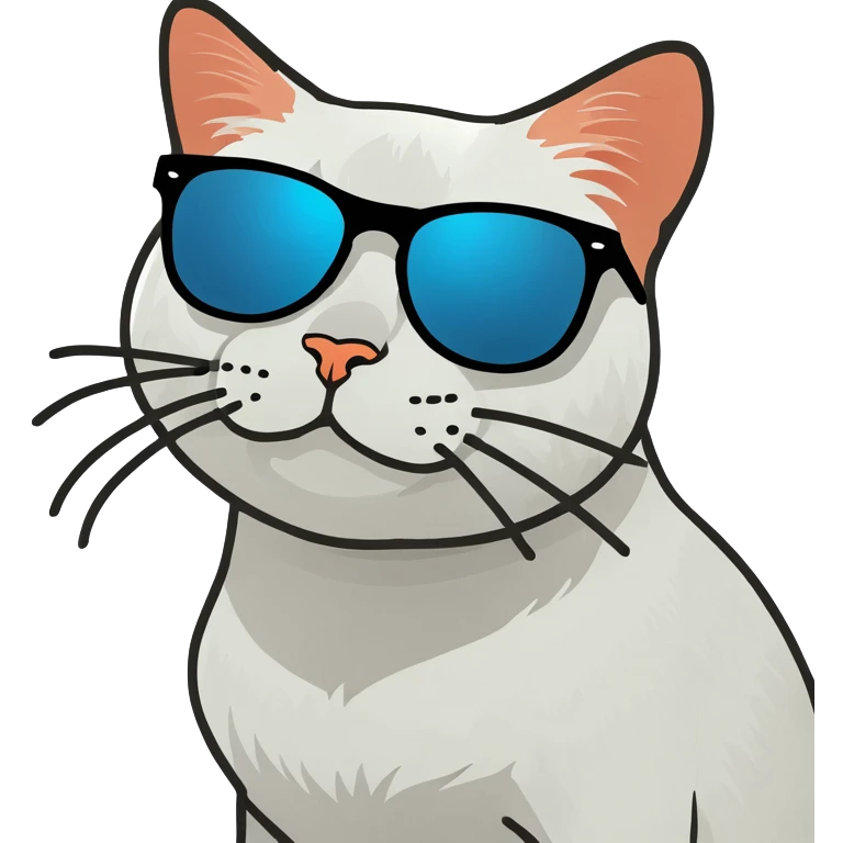 Cat with sunglasses emoji