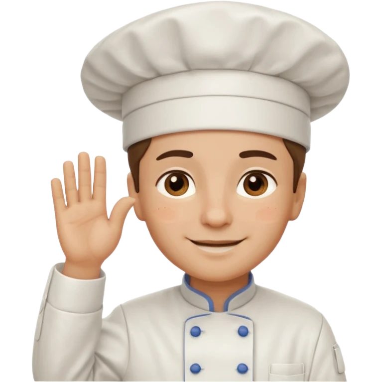 Chef saluting with one tear drop coming down his eye emoji