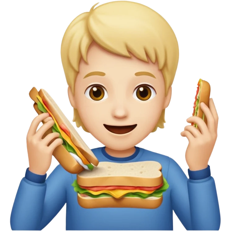 enthusiastic luncher  E///  emoji