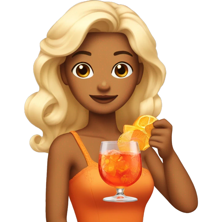 one princess drinking aperol emoji