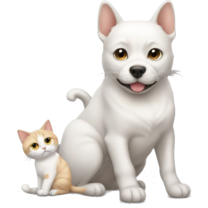 Cat with dog emoji