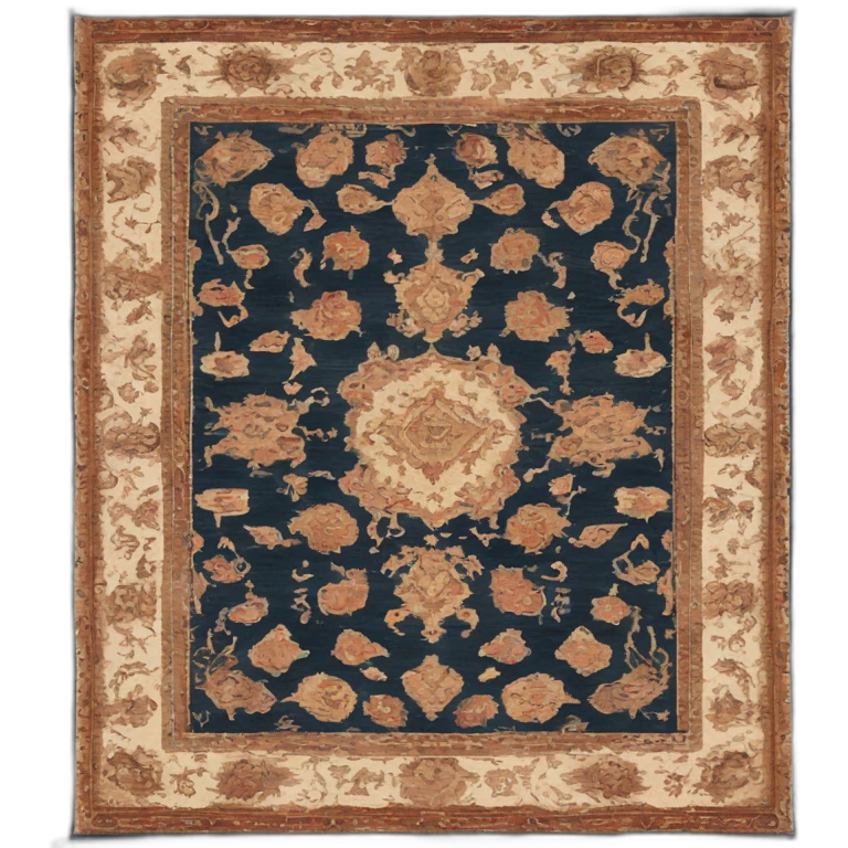3/4 view oriental rug with tassels emoji