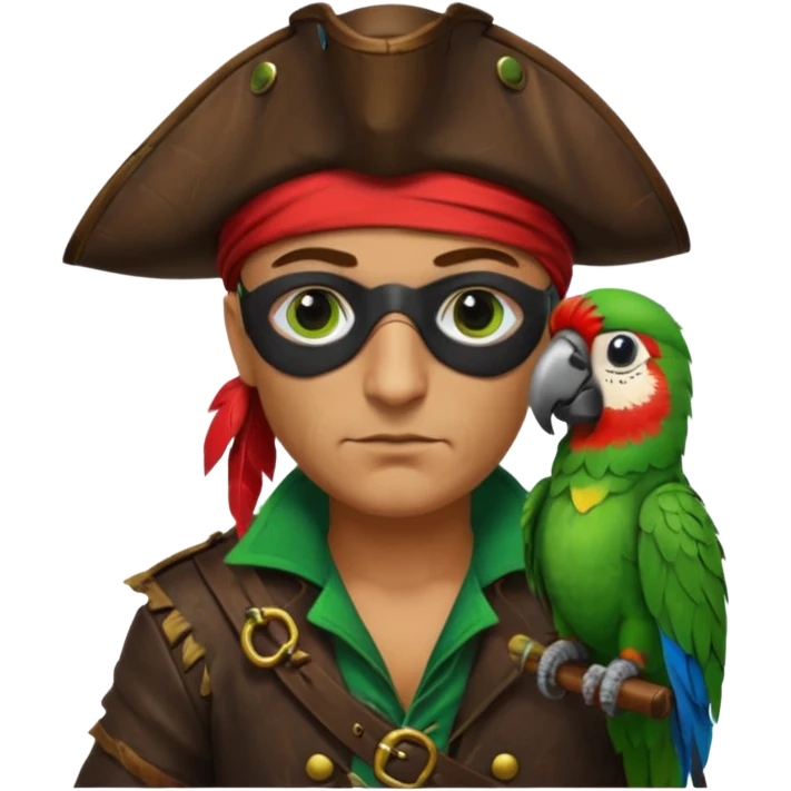 pirate and parrot emoji