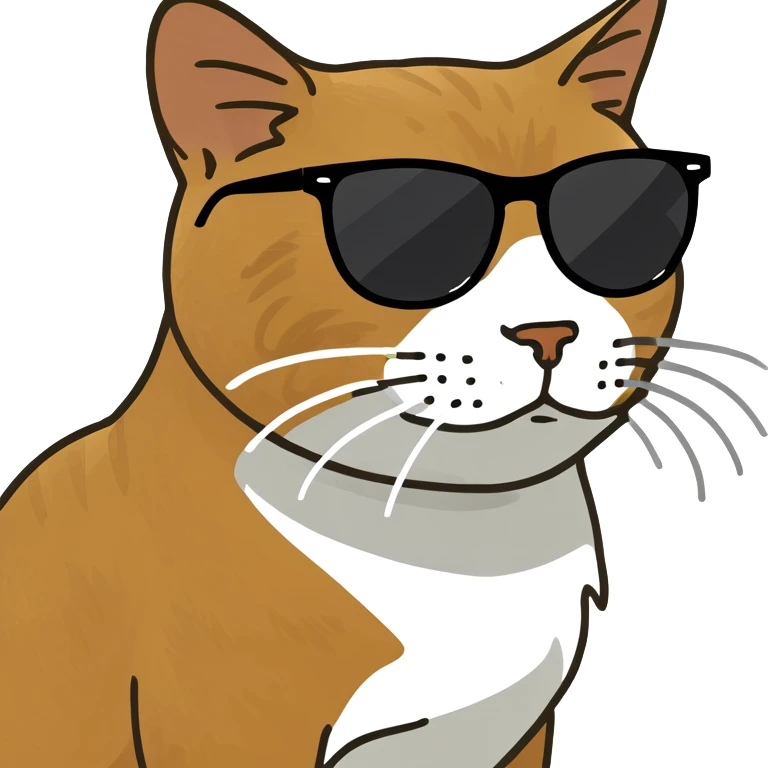 Cat with sunglasses emoji