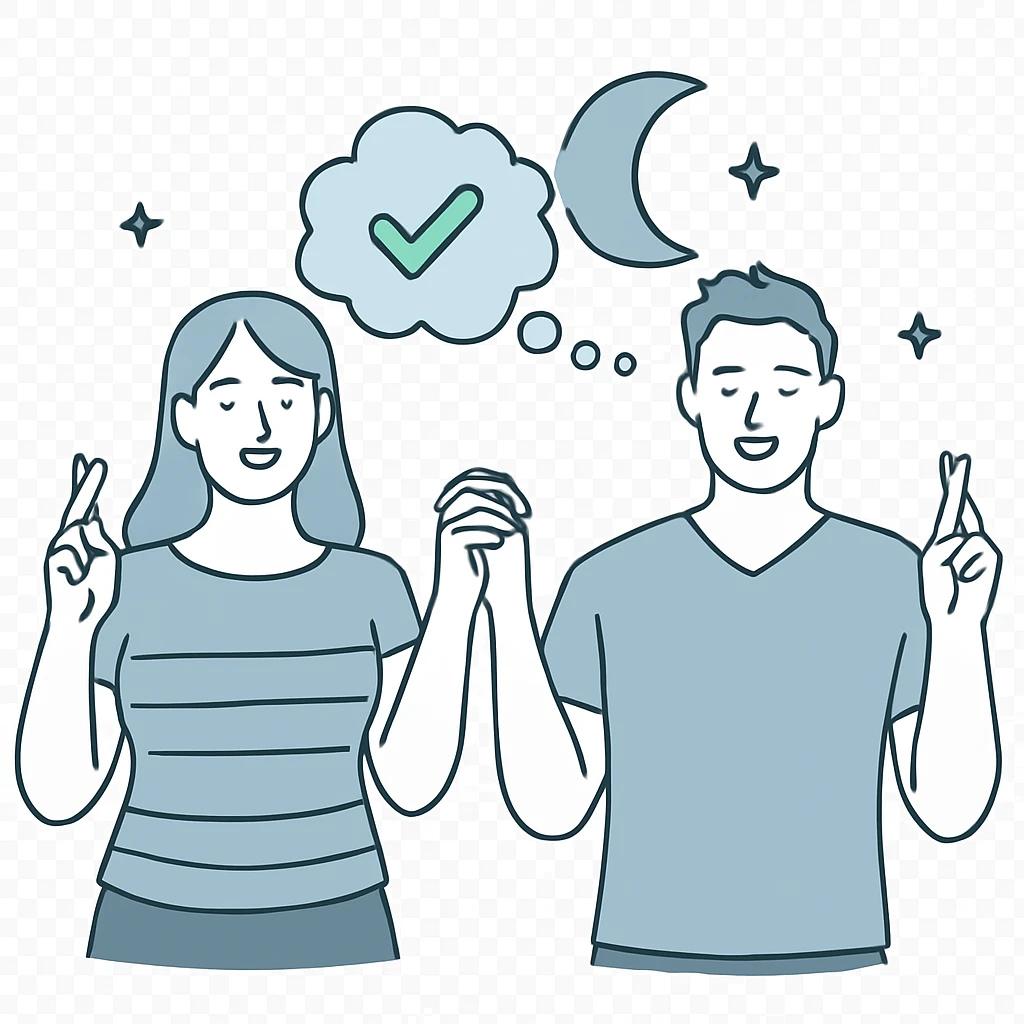 A crescent moon with a few stars, gentle curves and simple shapes, night sky illustration with clean lines emoji