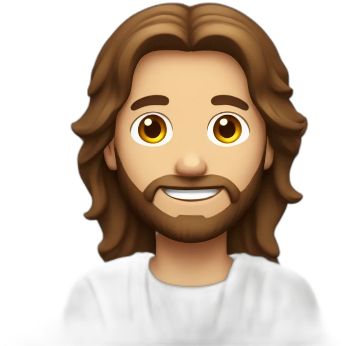 Jesus-Christ-winking-smiling-brown-hair-half body emoji