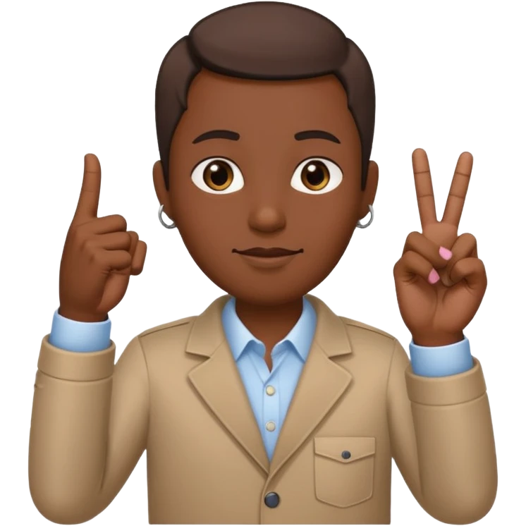 A yvl hand signal, it is commonly used by members of opium, a music company. Members are Playboi Carti, Ken Carson and Destroy Lonely. The signal is done by having the Thumb, pointer and Middle finger up and the index and pinky finger down. emoji