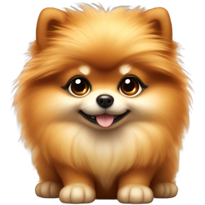 Cute baby Pomeranian  emoji
