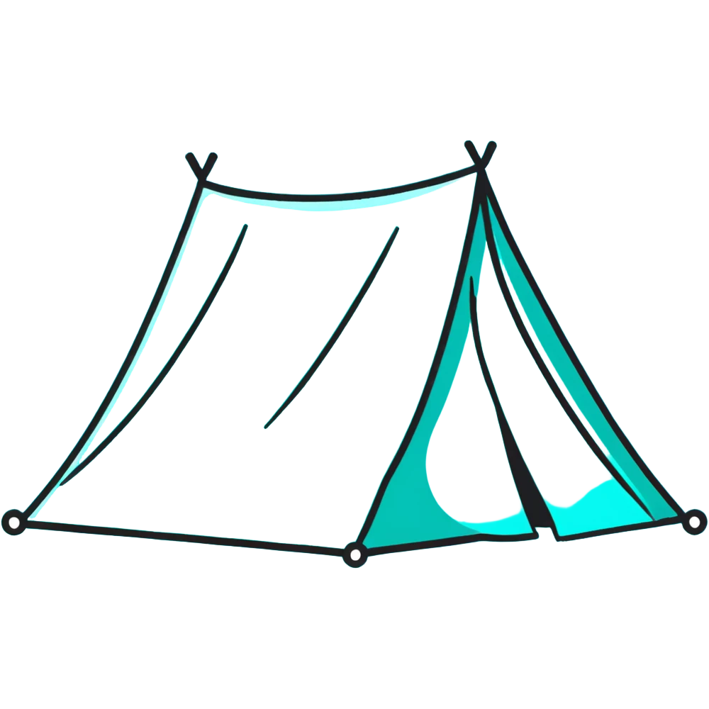 pretty pastel pink tent emoji