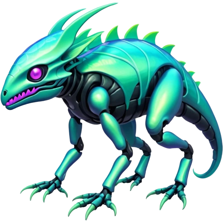 Tropical futuristic lush neon Fionbri-Vernid-creature (full body) emoji