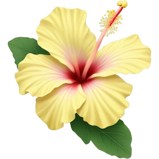 pastel yellow hibiscus emoji