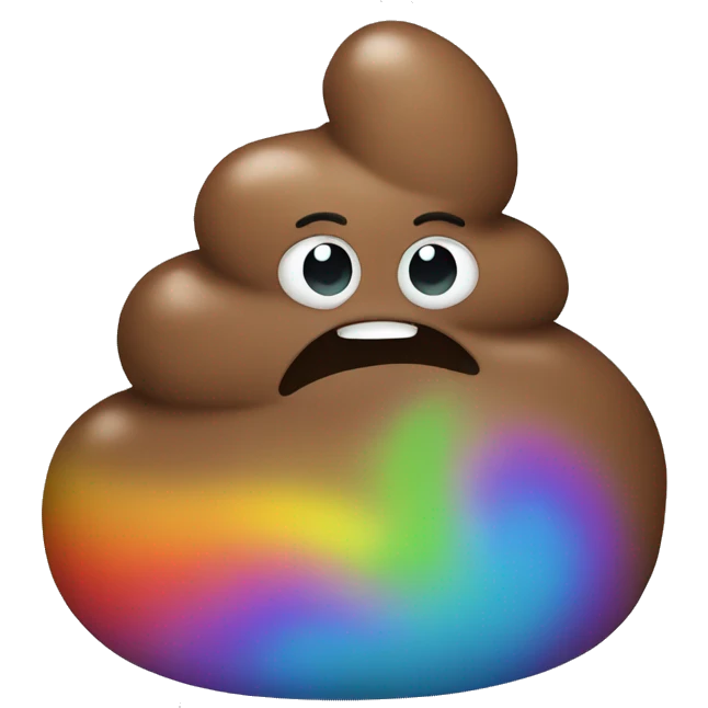Rainbow poop emoji