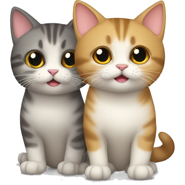 Dos gatitos abrazados emoji