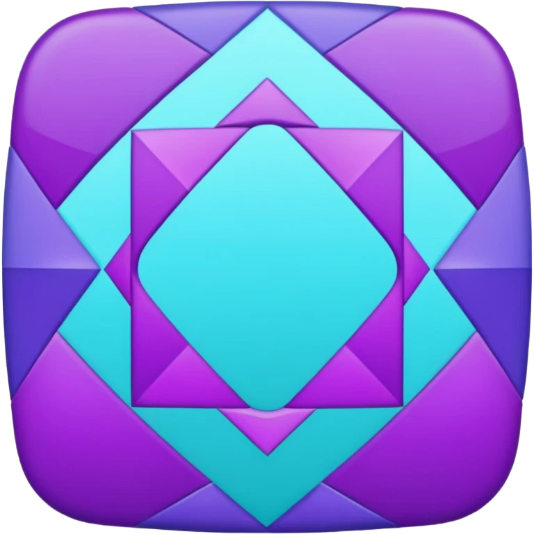 
purple and cian symbol correct emoji