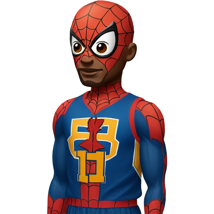 Spider-Man in nuggets jersey emoji