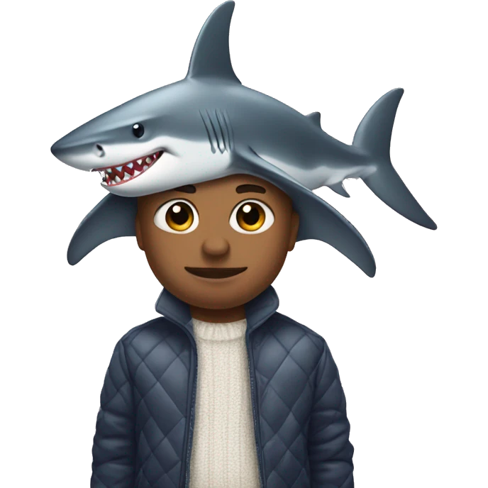a shark wearing a Dior sweater emoji