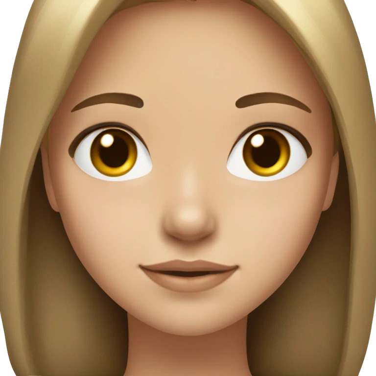 girl, brown hair with blonde highlights, hetrochromia emoji