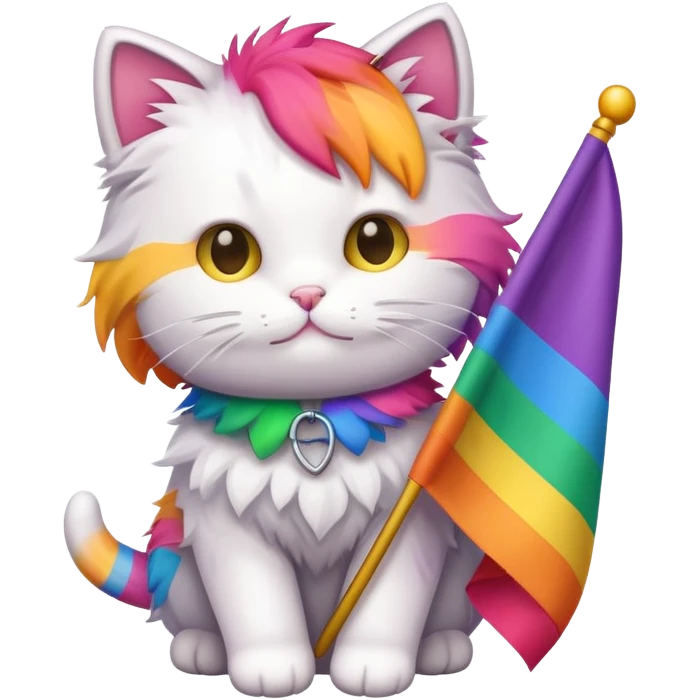 lesbian flag kitty emoji