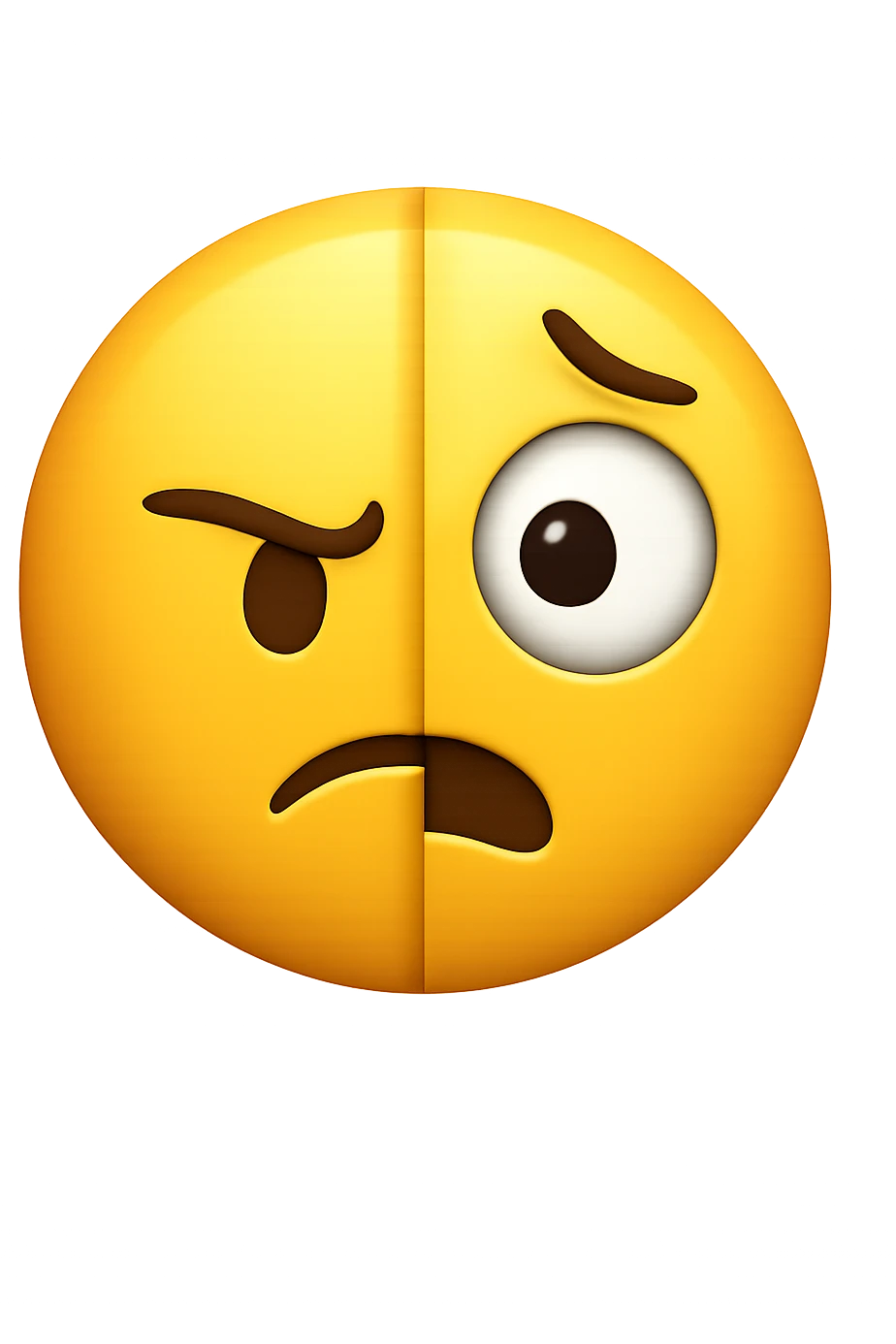 irritabilità o ansia improvvisa - fai due metà emoji stile iphone emoji