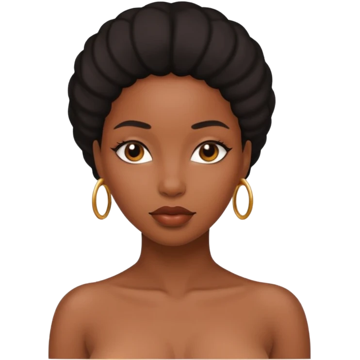 Femme nue noire emoji