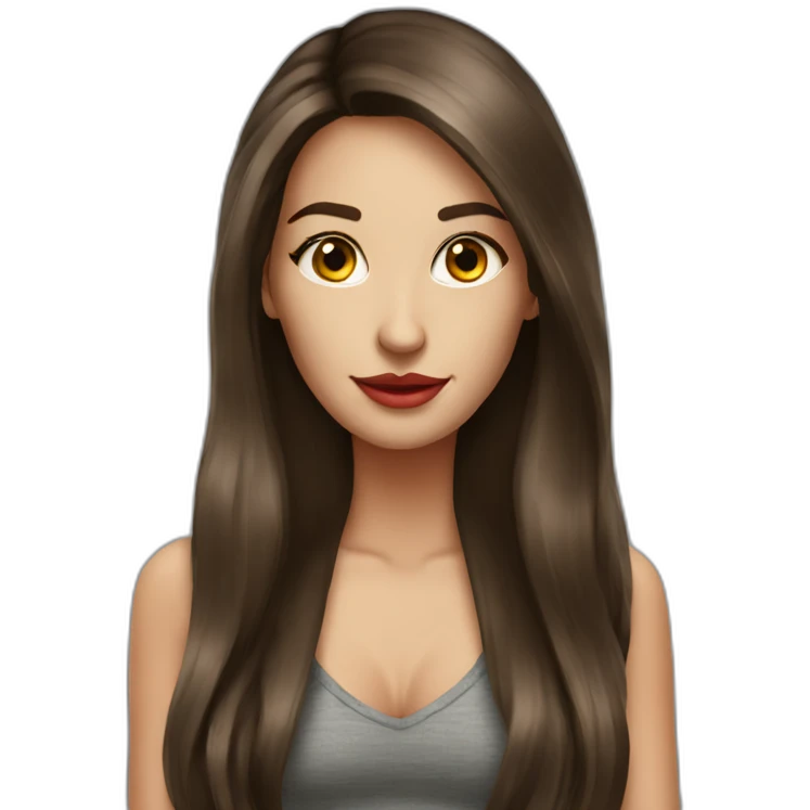 Brunette-girl-long-hair-old-money-fashion-style-red emoji