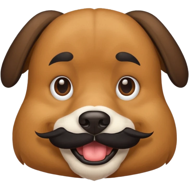 dog with black mustache emoji