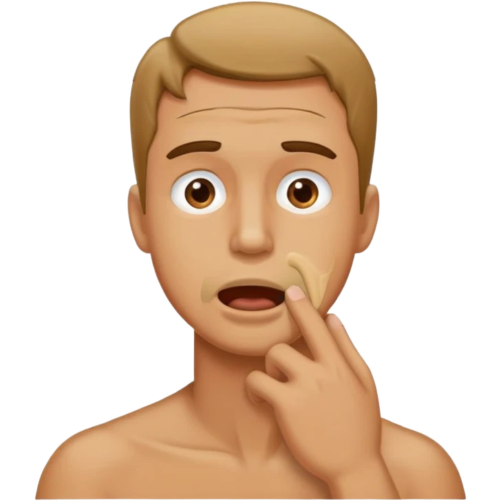Mann der seinen Kehle reibt emoji