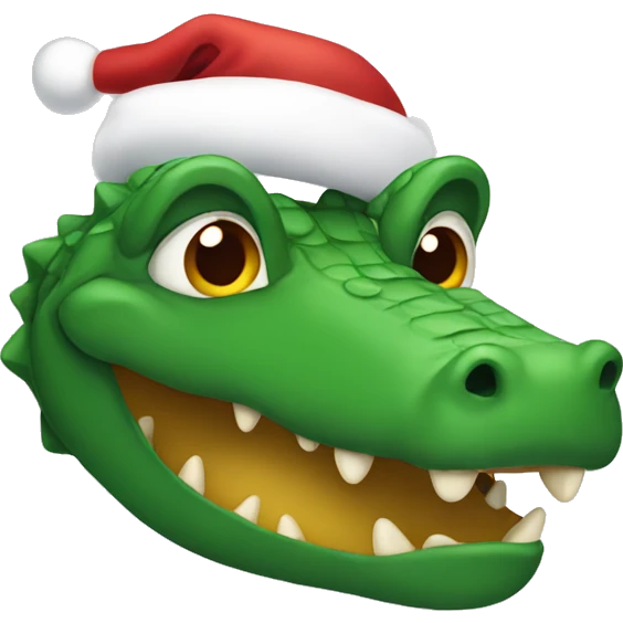 Christmas alligator  emoji