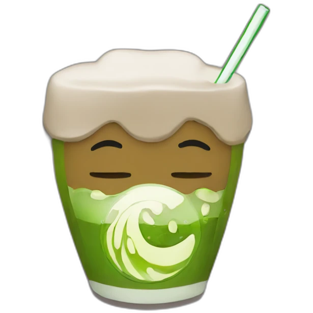 suraj drinking matcha emoji