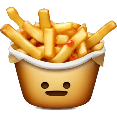 Poutine qui mange une poutine emoji
