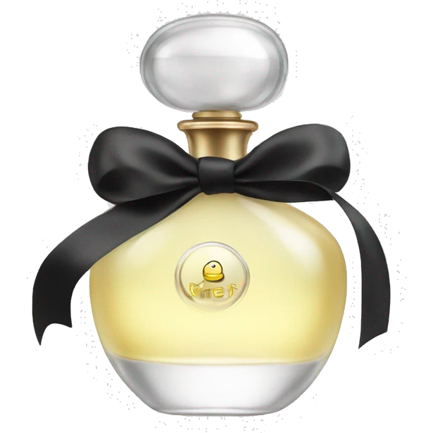 clear perfume with a black ribbon emoji